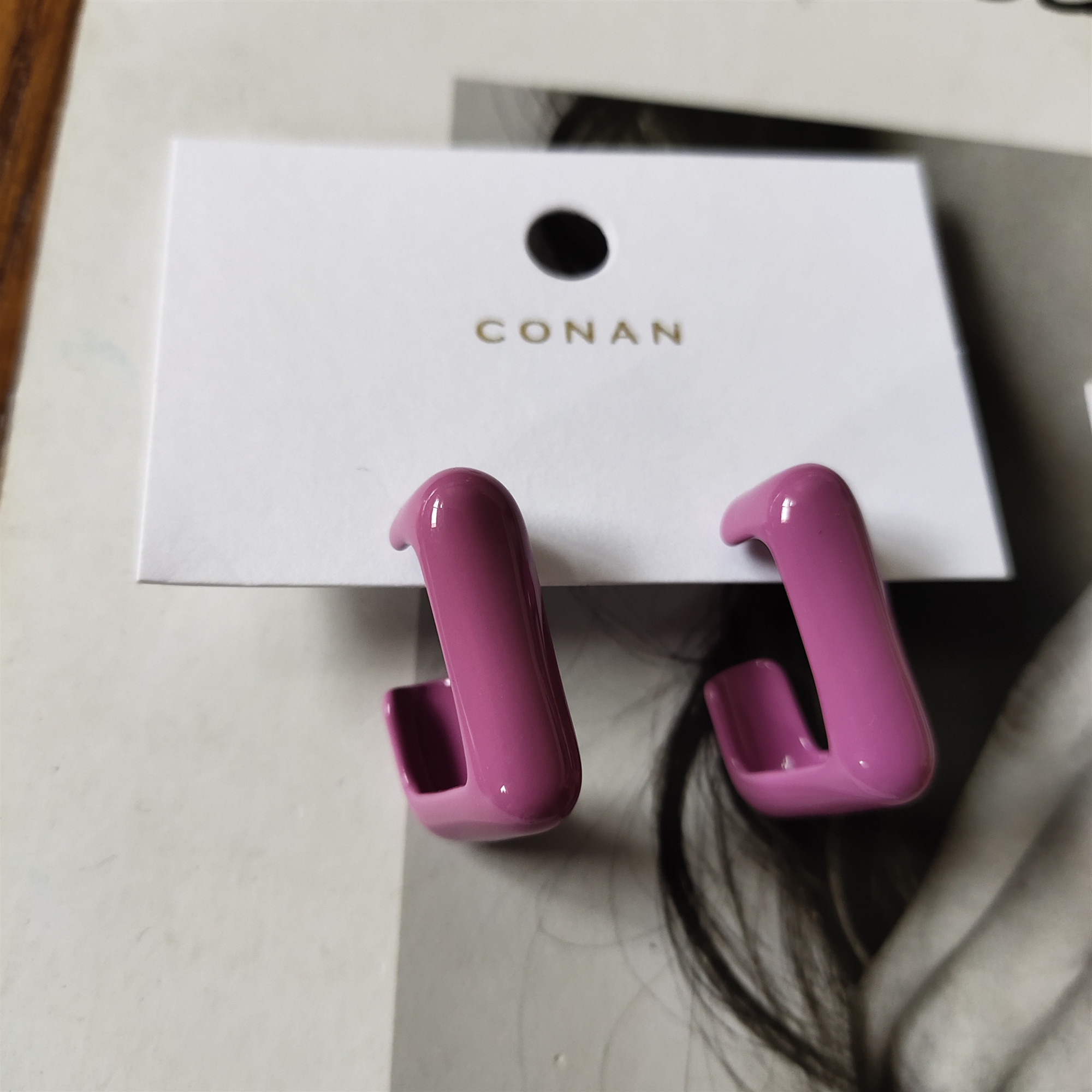 Niche Temperament Solid Color Geometric Earrings