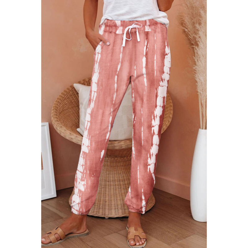 Printed Lace Casual All-Match Trousers