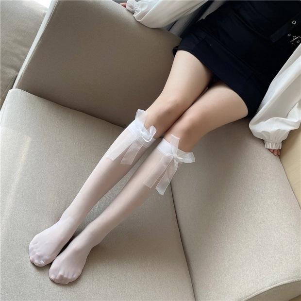 Title 3, Transparent Calf Socks Jk White Socks Fashion