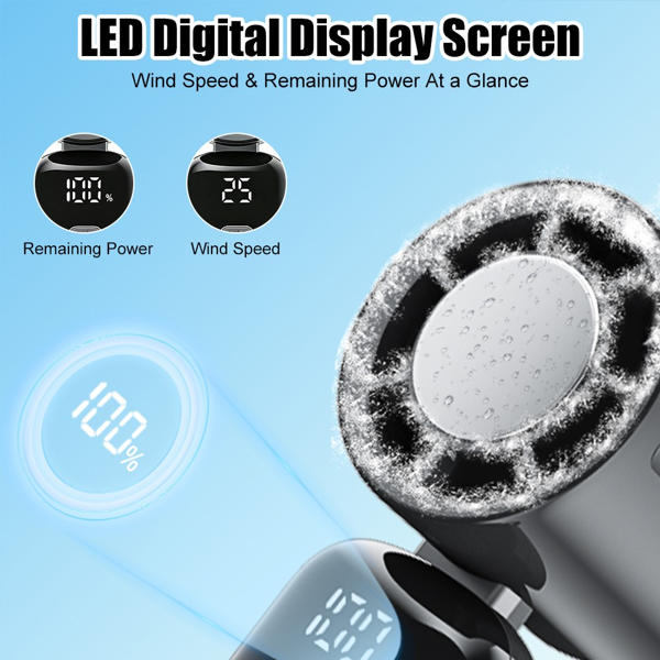 Portable Handheld Mini Turbo Fan In Outdoor USB Rechargeable Ice Cooling Fans W LED Display Fan US Logistics Only For USPS.TK TMEU Only For Self-pickup — foto 5