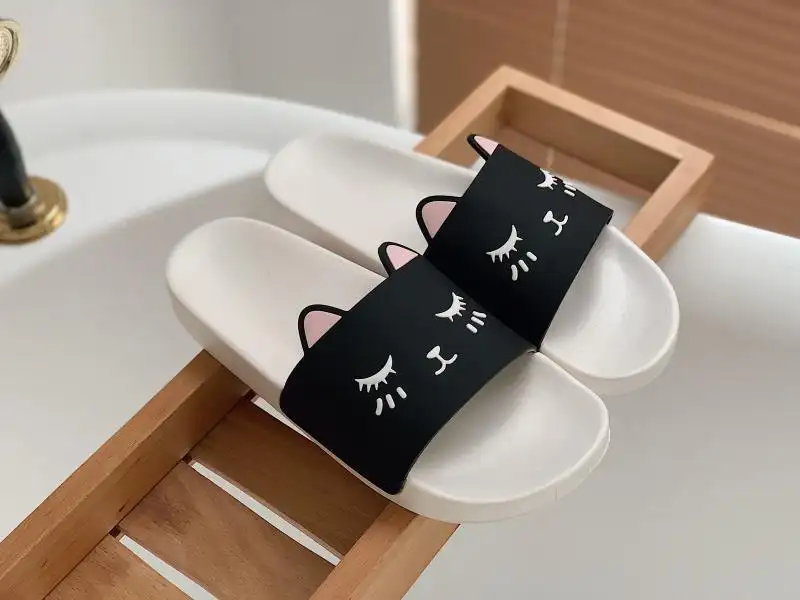Cartoon Cat Indoor Home Non-slip Flat Sandals