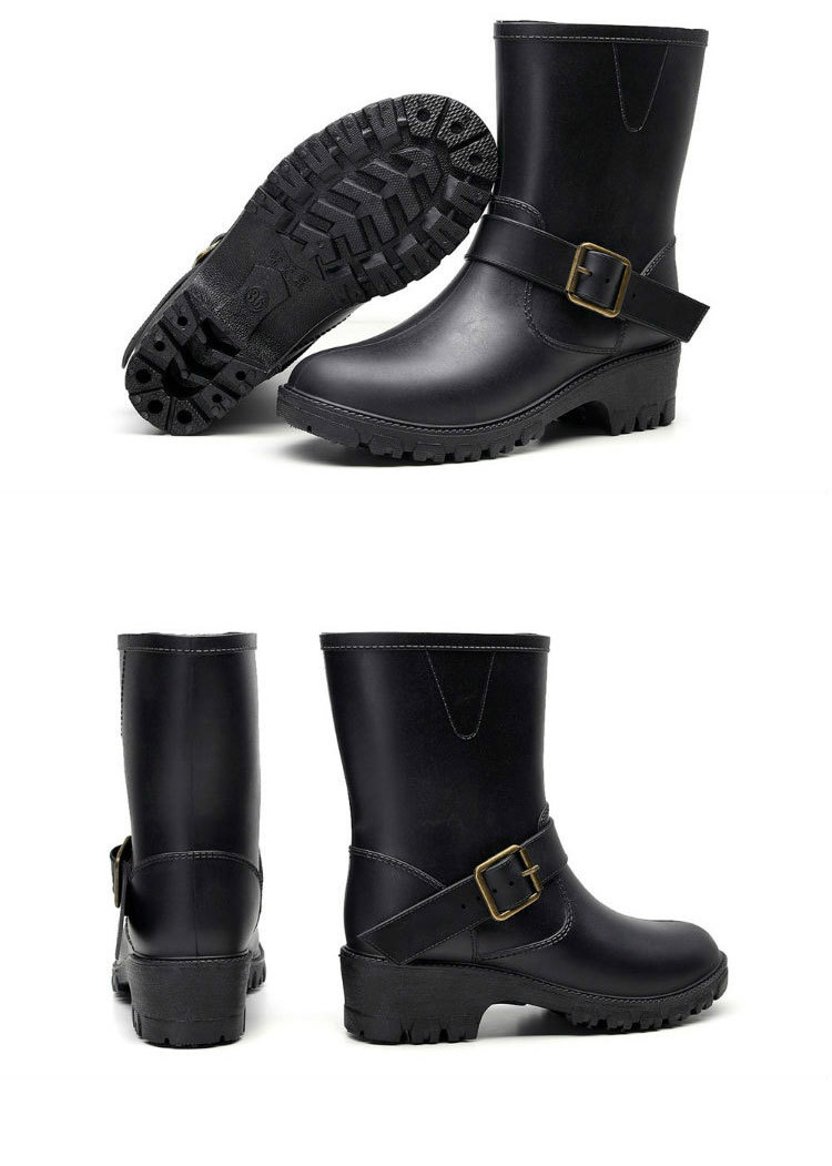 Title 5, Ladies Rain Boots Rubber Middle Tube Motorcycle...