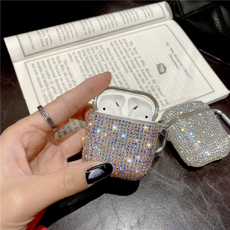 Luxury Rhinestone Headphone Cover Generation Wireless Bluetooth Silicone Case Thousand Drill Tide - Image 3