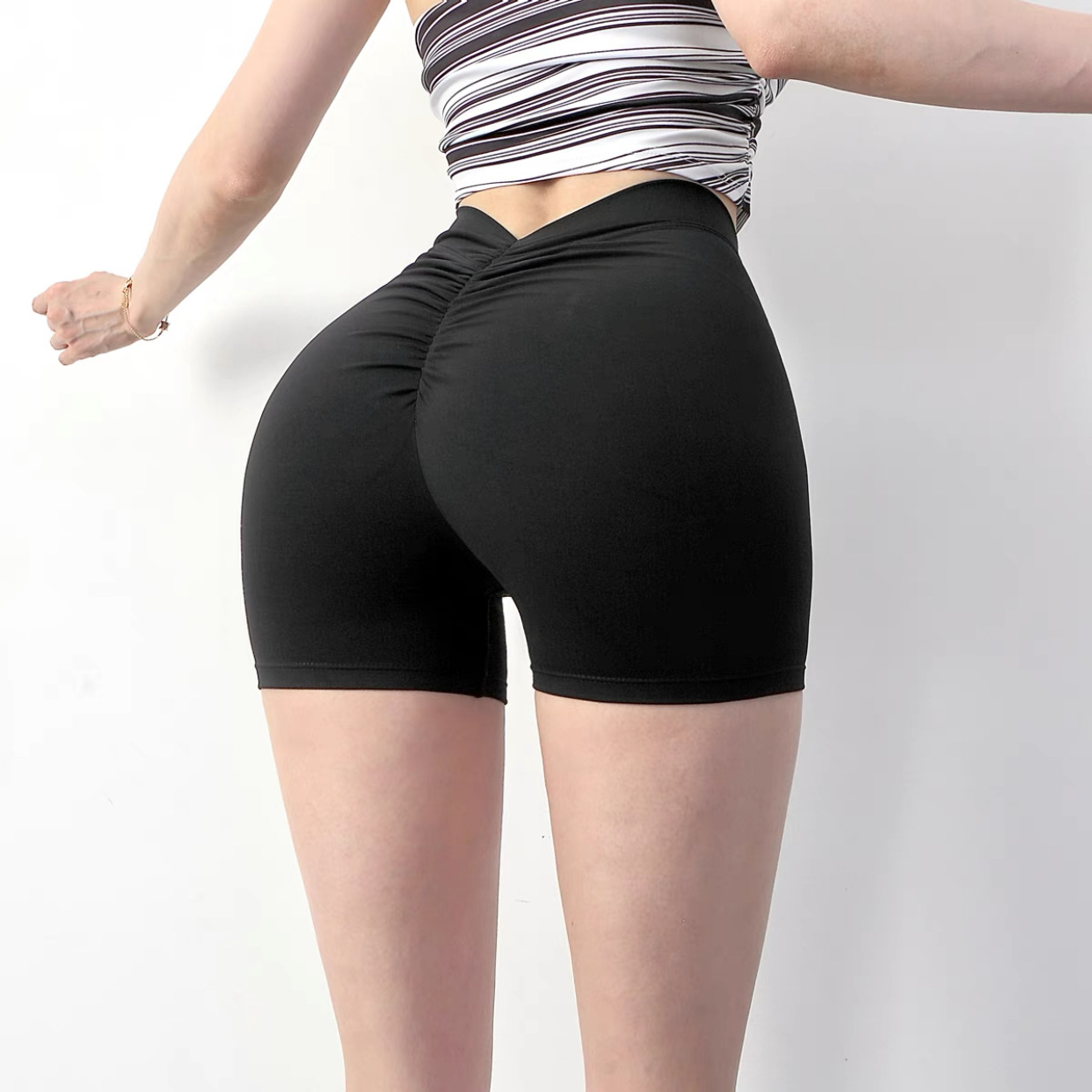 Title 4, High Waist Yoga Bum Lift Shorts