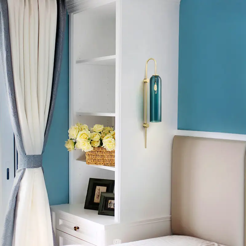 Creative Minimalist Glass Bedroom Bedside Wall Lamp