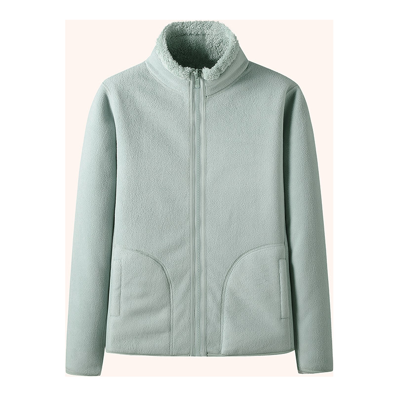 Cashmere Hoodie Stand Collar Soft Fabric Jacket
