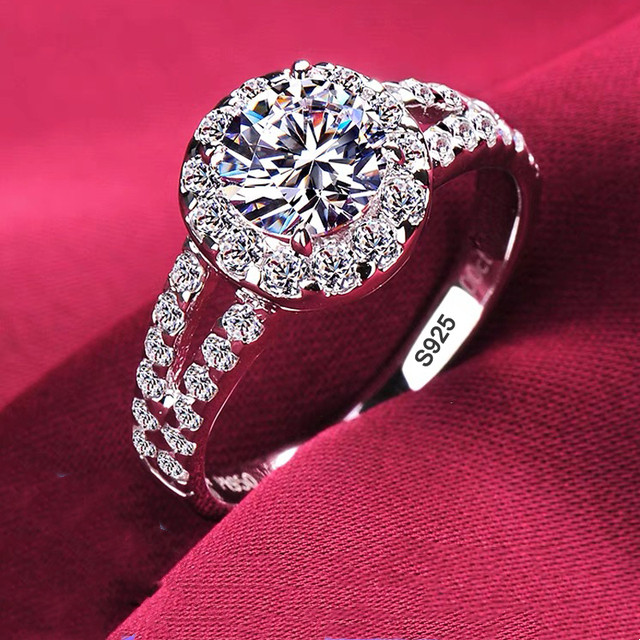 Title 6, Platinum Ring Round Cut Zircon