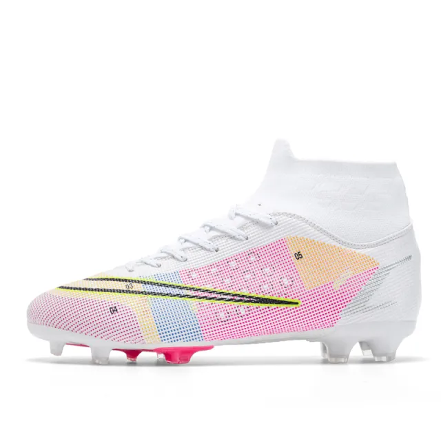 Football Boots Men's High Top AG Spike Artificial Turf Pink - Shop at LoveMi