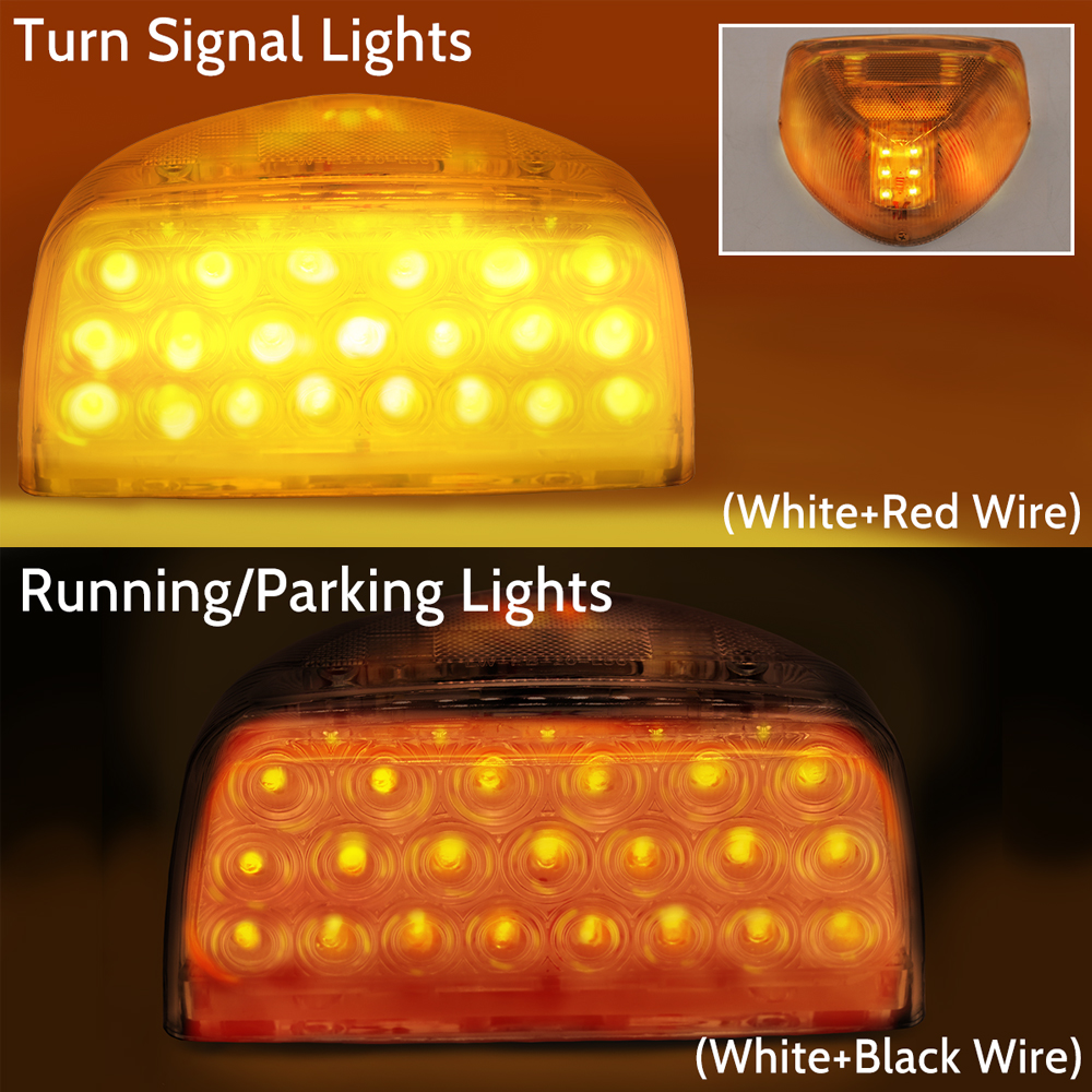 Compatible With Peterbilt Turn Signal Lights 31 LED Triangle 2Pcs 4