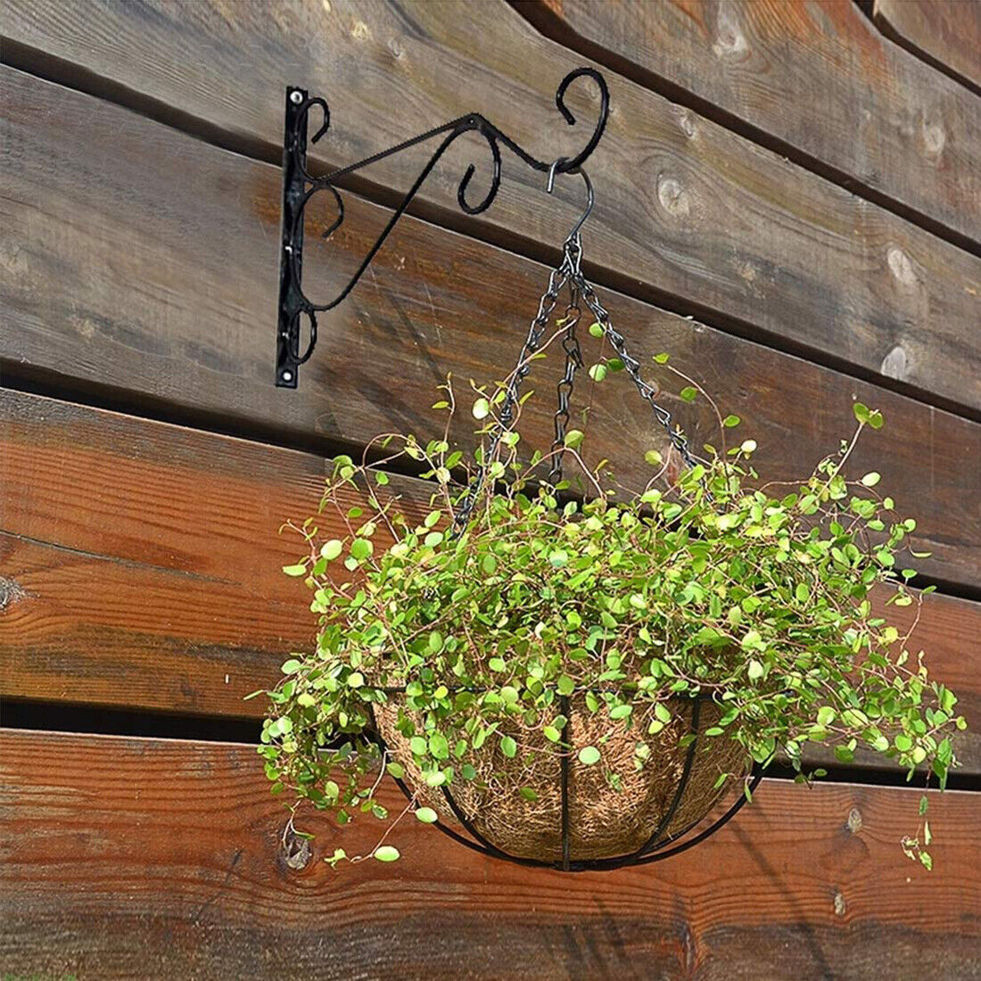 4PC Heavy Duty Metal Hanging Basket Brackets Garden Plant Hanger Hook Wall — image 9