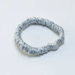 Silk Large Intestine Small Intestine Hair Tie Silk Silk Hair Rope - Silver Grey - View 1