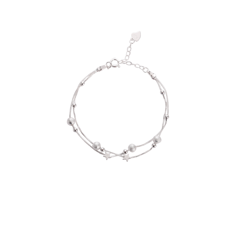 Title 2, Damen-Armband mit Doppelstern aus Sterlingsilber