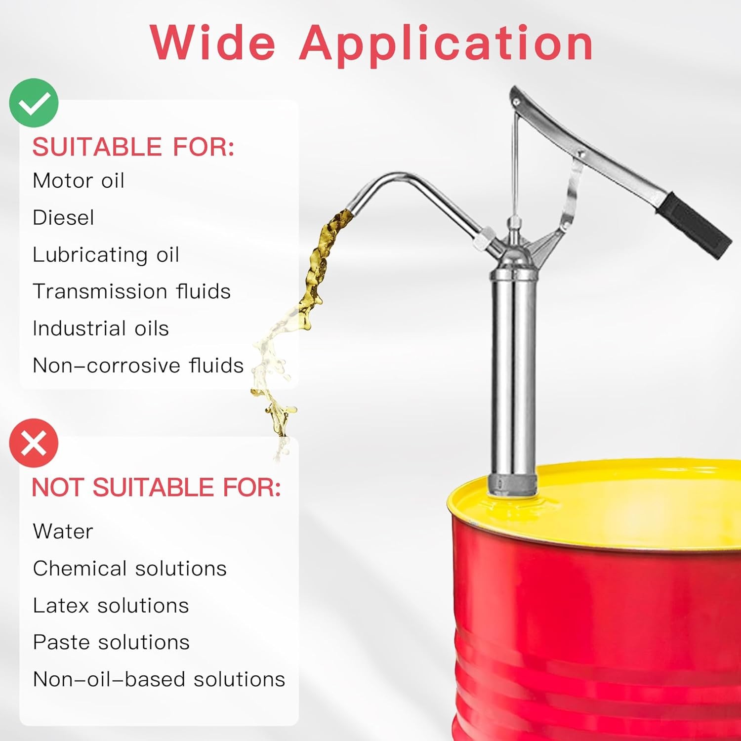 Lever Action Barrel Pump Fuel D Iesel Oil Transfer Hand For 55 Gallon Drum — image 8