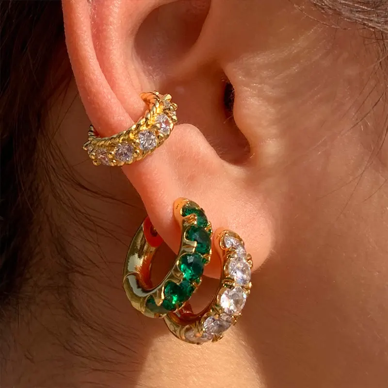 Copper Plated Genuine Gold Temperament Retro Set with White
