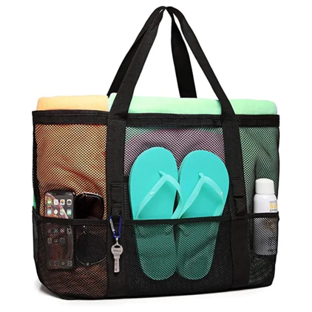 Summer Swimming Beach Swimwear Mesh Storage Bag Black - Shop at LoveMi