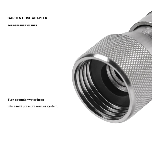 3-4in GHT To 1-4in Quick Connect Garden Hose To Pressure Washer Adapter, Stainless Steel Garden Hose… image 8