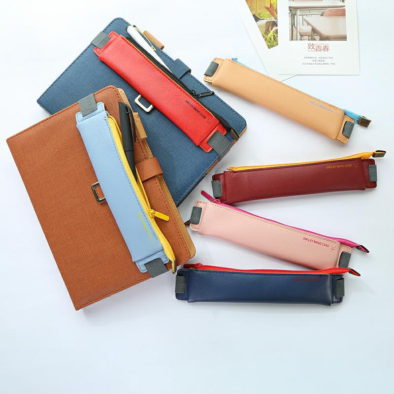 Title 11, Leather elastic buckle book and pencil case