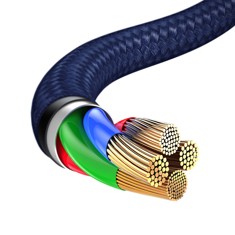 Rapid Series 3 In 1 Cable  For IP Plus Micro Plus Type C Dark Blue