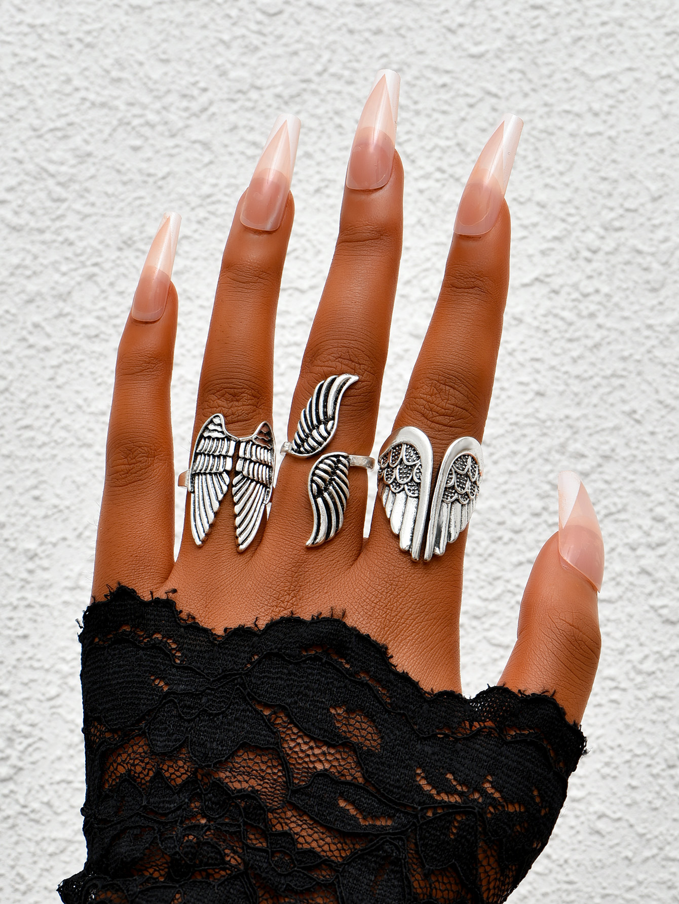 Simple Multi-layer Flat Snake Chain Electroplated Rhinestone Ring