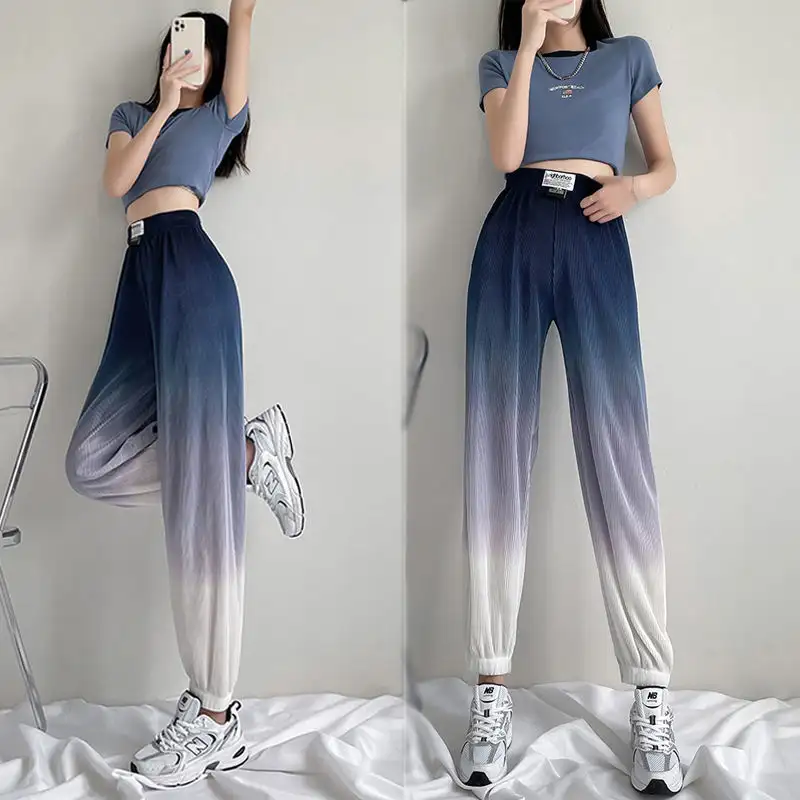 Ice Silk Drape Harem Casual Loose Thin Pants