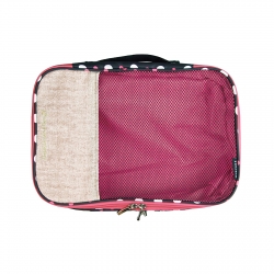 Travel Storage Bag Packing Cube Pouches Clothes Suitcase Luggage Organiser--rose Red-M