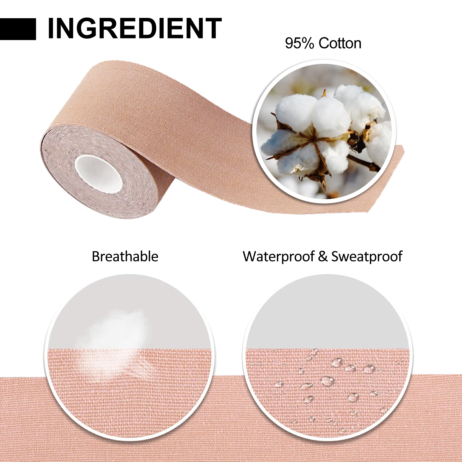 West&Month Boob Tape, Non-Trace Anti-Sagging External Expansion Chest Stretch Tape 3