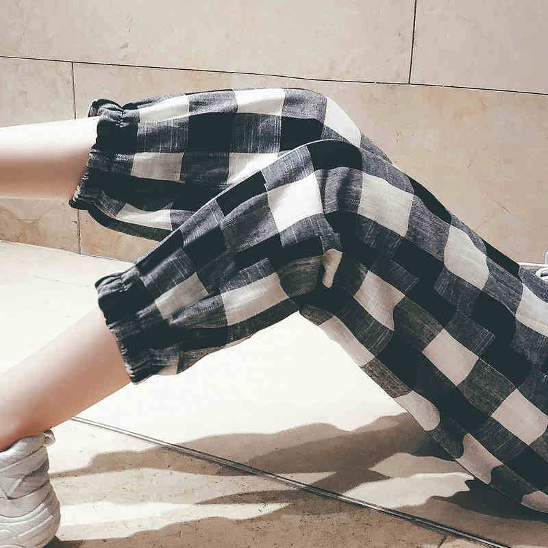 Title 3, All-match plaid casual pants