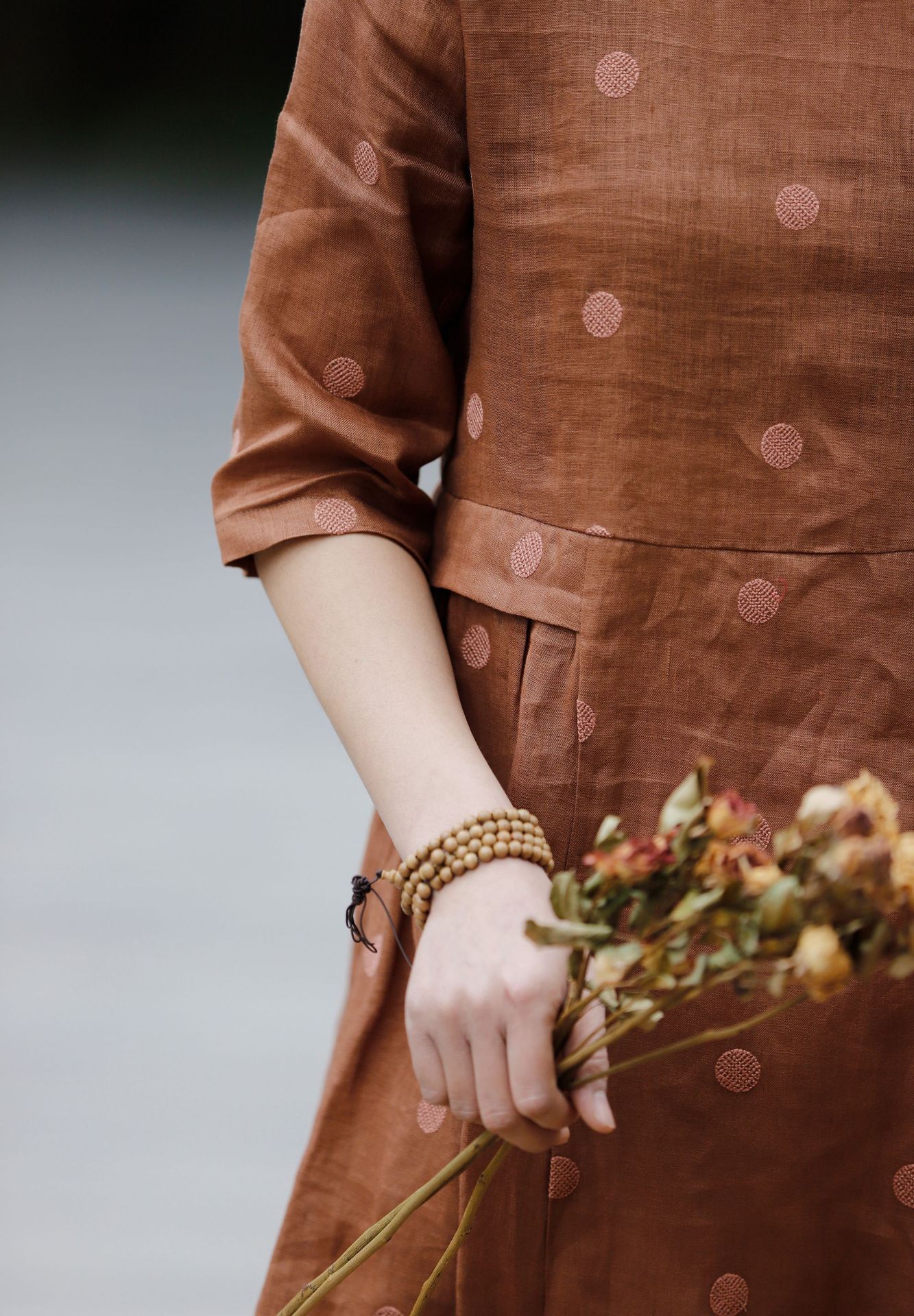 Embroidered Swing Midi Dress, picture 2 of 7