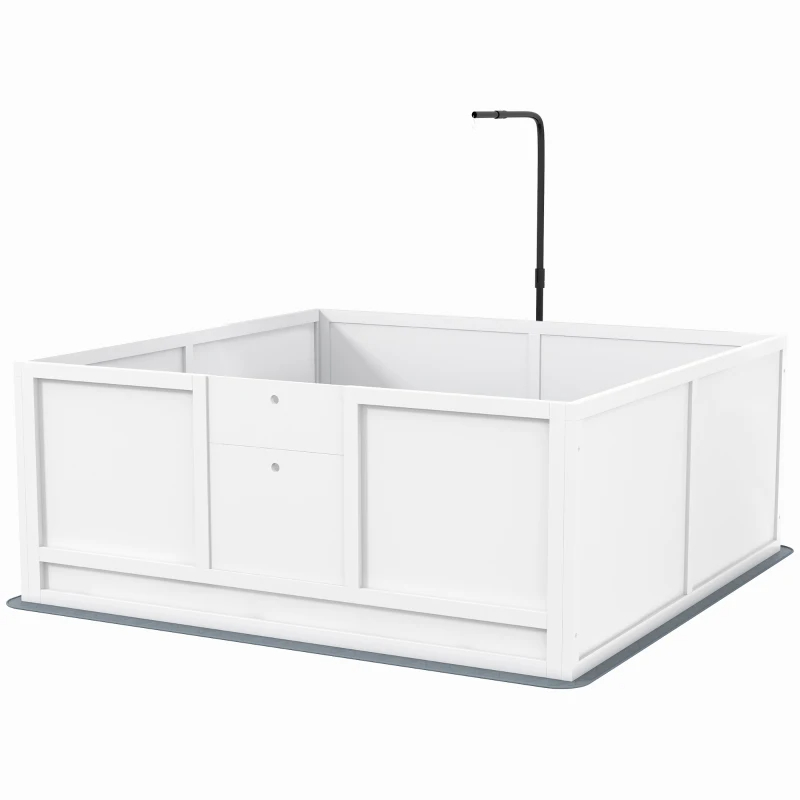 Box For Puppies With Pee Pad, Pig Rail, Adjustable Door For Small, Medium & Large Breed Dogs Birth