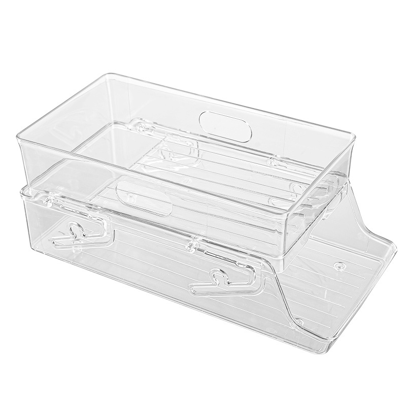 Title 6, Double-layer Refrigerator Storage Box Drinks Au...