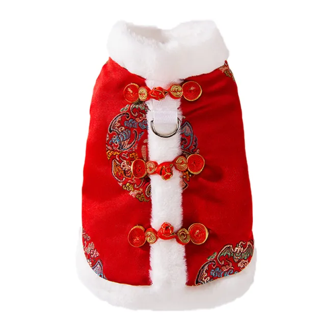 New Year's Pets Are Brimming With Good Fortune. Cotton padded Clothes For The New Year, Festive Dog Clothes, Warm Cat Legs, And Dog Clothing Red - Shop at LoveMi