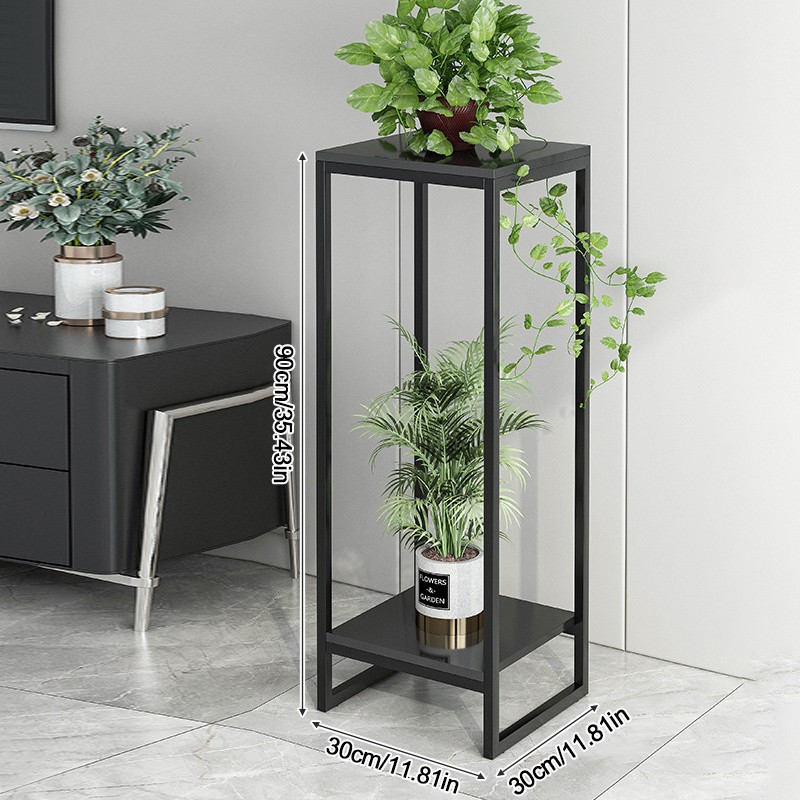 3ft Tall Metal Plant Stand Indoor Outdoor Garden Flower Pots Shelf Display Rack — image 3