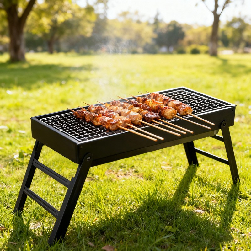 Folding Charcoal BBQ Grill Picnic Travel Camping Outdoor
