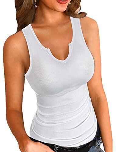 Women's Solid Color Crew Neck Vest With Racer Top