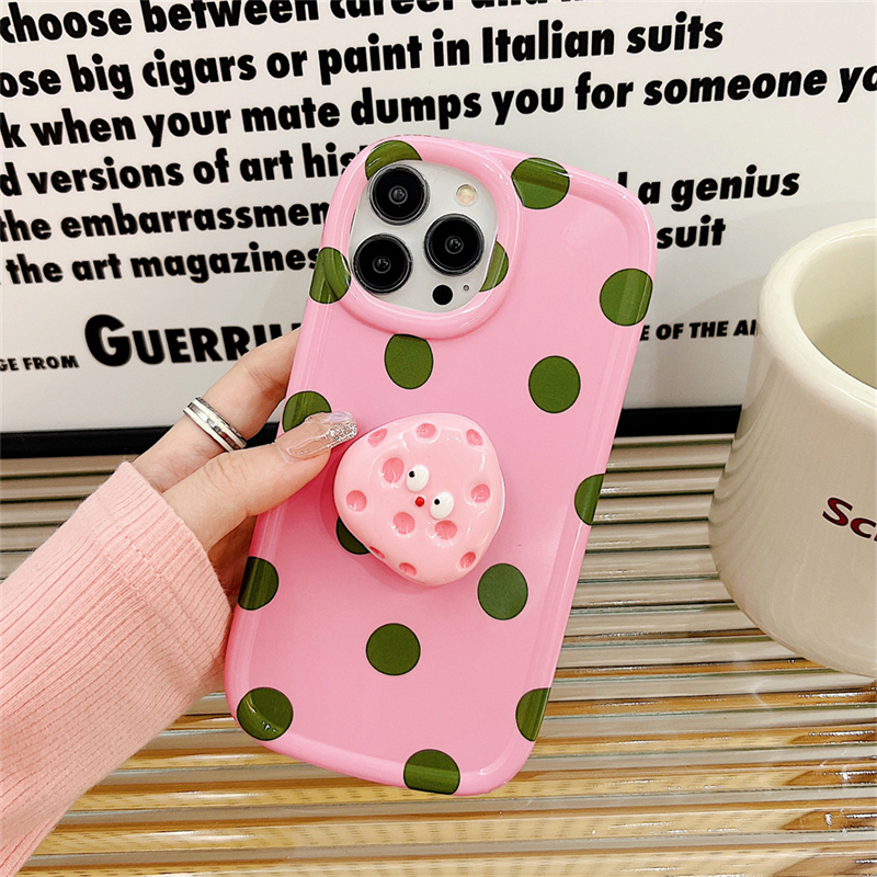 Poka Dot Cheese Bracket Anti Drop Mobile Phone Shell