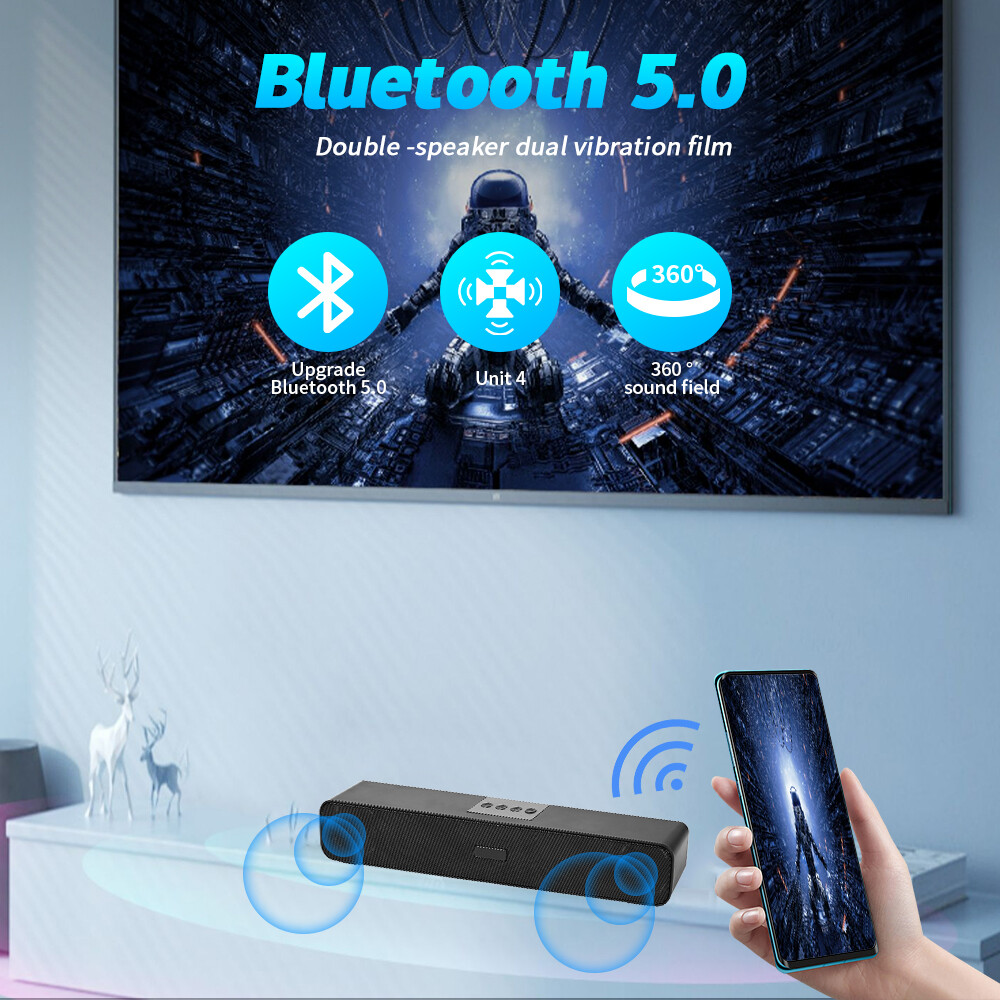 Bluetooth Sound Bar trådløs TV Soundbar 3D Home Theater - Miniatyr 11
