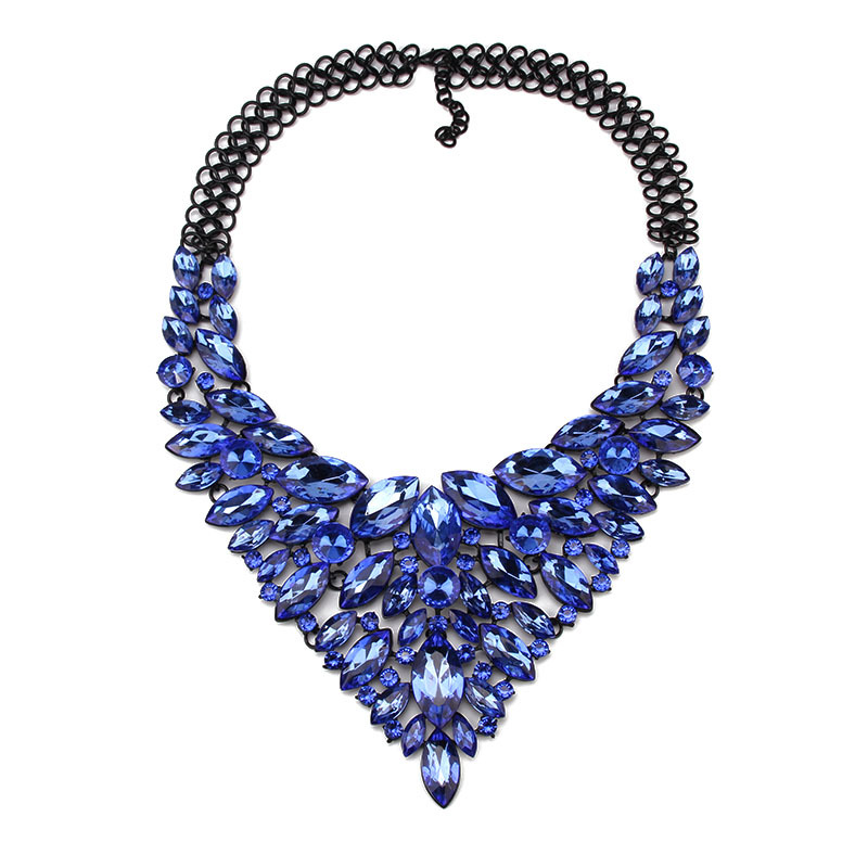 Alloy Rhinestone Necklace Luxury Full Diamond Sweater Chain — foto 2