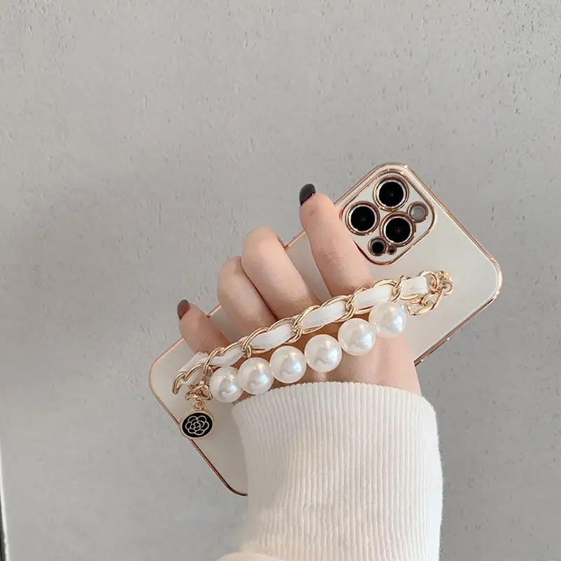 Electroplated Pearl Bracelet Mobile Phone Case