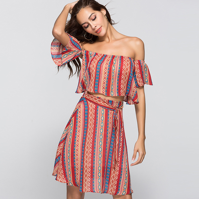 Two-Piece Chest-Wrapped Strapless Dress