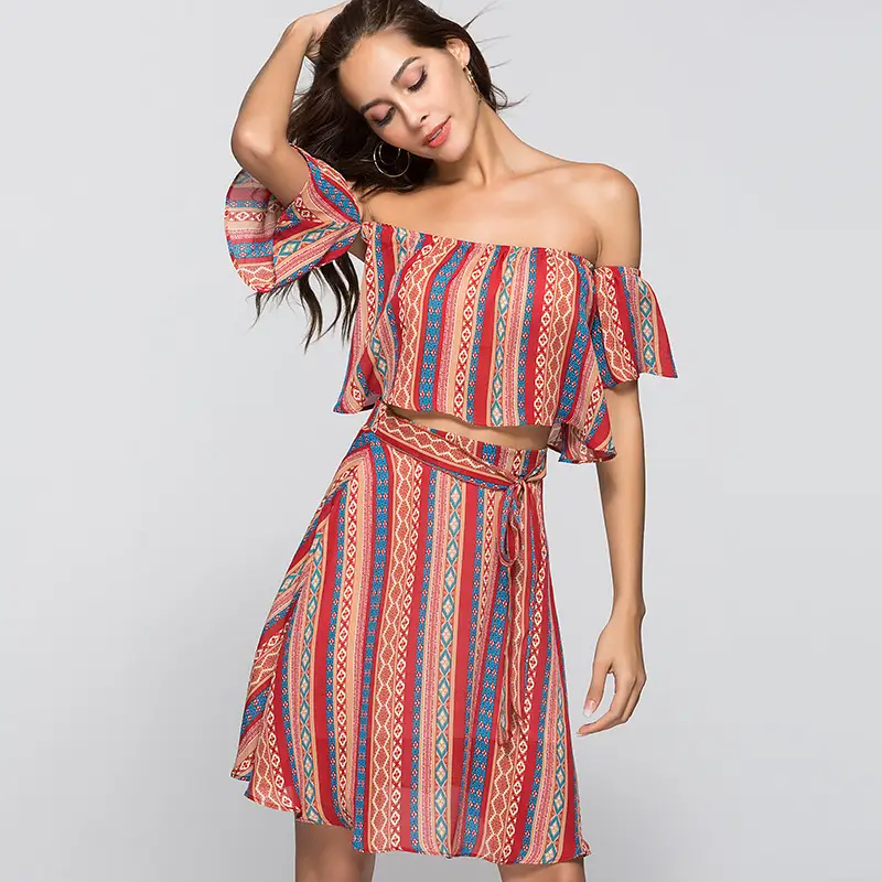 Two-Piece Chest-Wrapped Strapless Dress