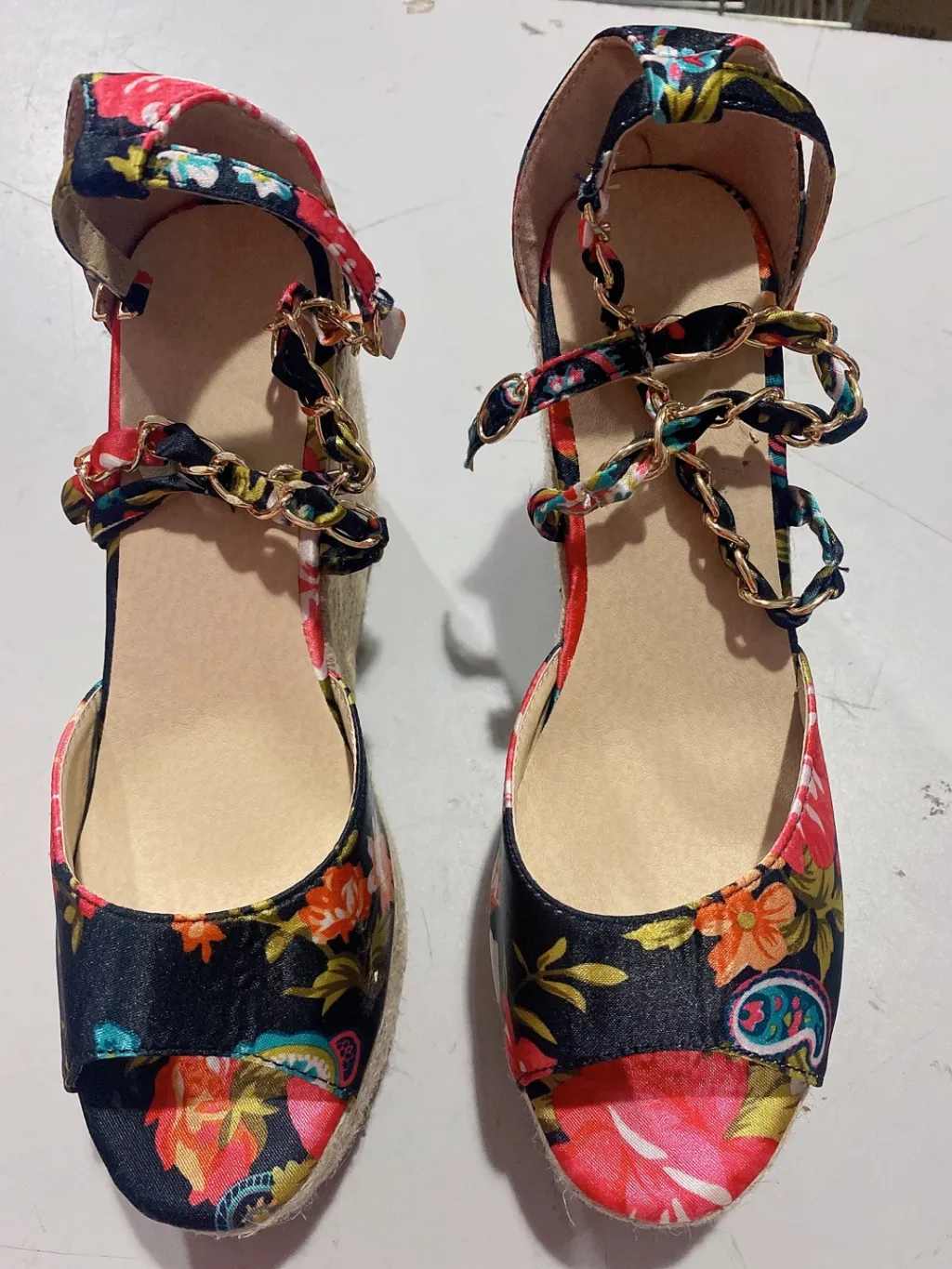 Plus Size Women's Shoes Wedge Heel Women's Shoes Sandals Summer - Black