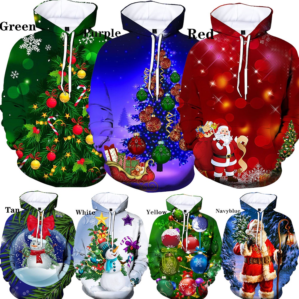 Title 12, Kerst 3D digitale print casual losvallend sweat...