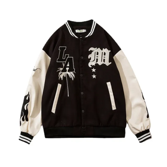 Loose Men's And Women's Embroidered Baseball Uniforms Black - Shop at LoveMi
