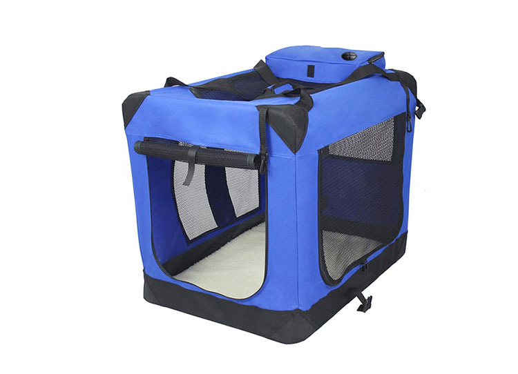 3-Door Folding Soft Dog Crate With Carrying Bag And Fleece Bed , Indoor & Outdoor Pet Home — foto 13