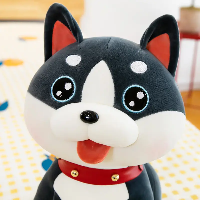 Cute Pet Husky Doll Plush Toy Girl Bed With Sleeping Pillow