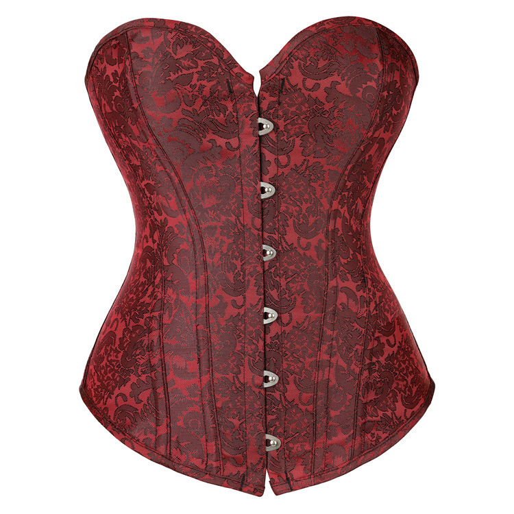New Dark Red Corset Body Support Chest Sculpting Bone Clothing Dark Red - Shop at LoveMi