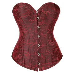 New Dark Red Corset Body Support Chest Sculpting Bone Clothing - Dark Red - View 1