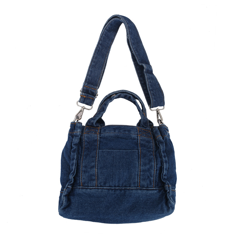 Title 3, Retro Einfache Gewaschene Denim-Tasche Koreanis...