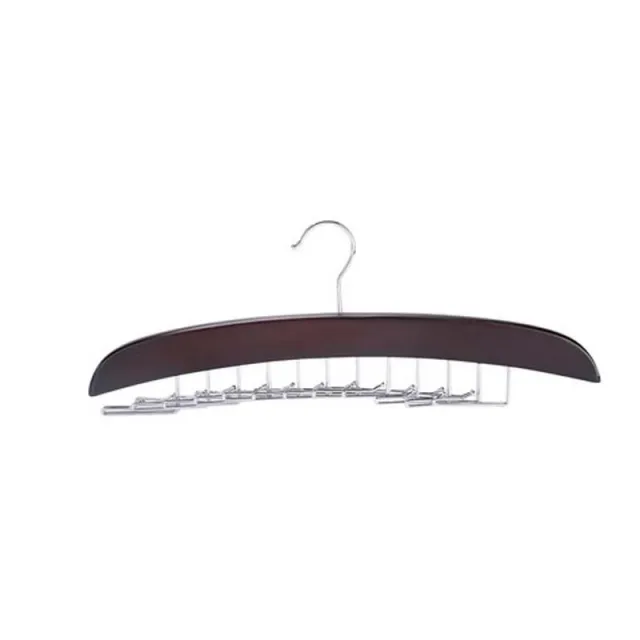 Wooden Clothes Hanger Belt Storage Rack Walnut - Shop at LoveMi