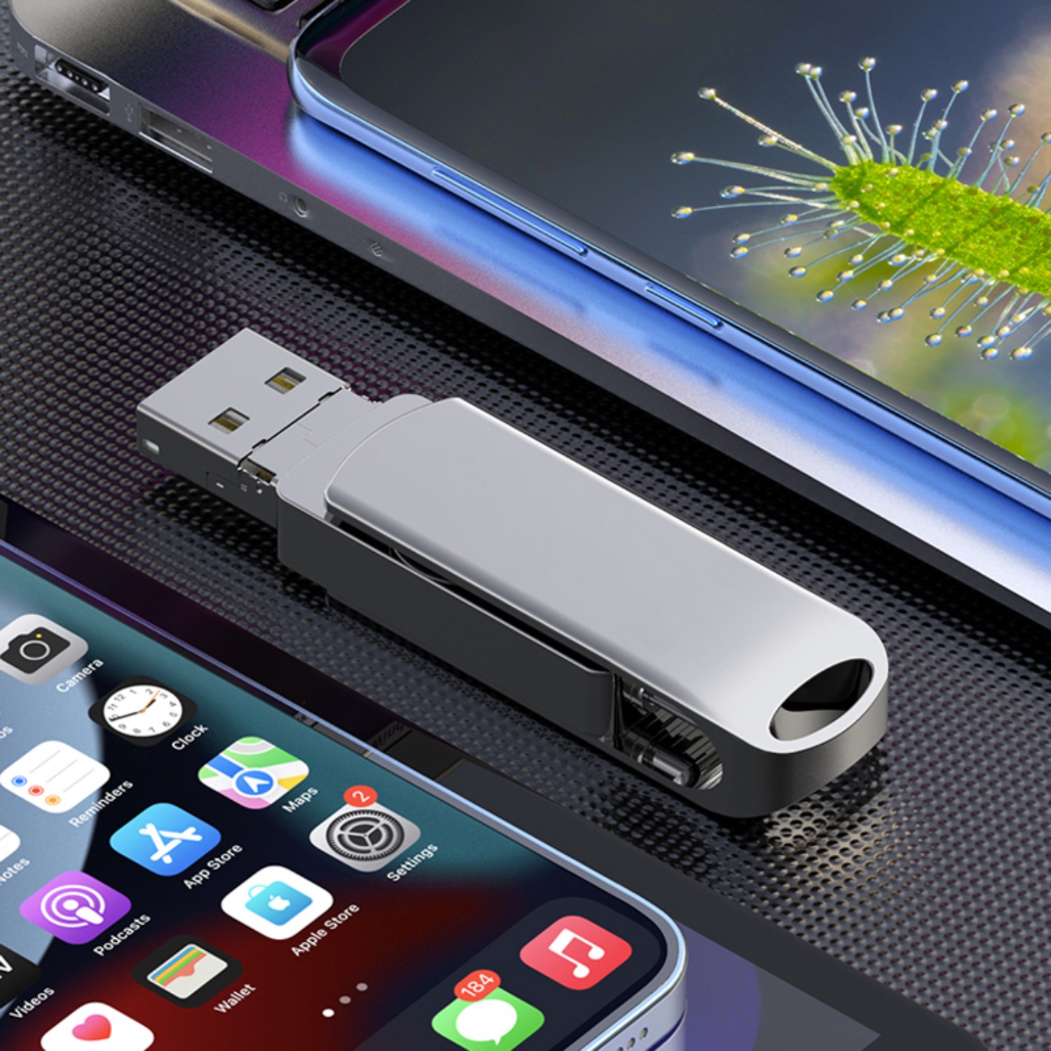 2TB USB 3.0 Drive Stick 4in1 Type C OTG For Android PC UK New